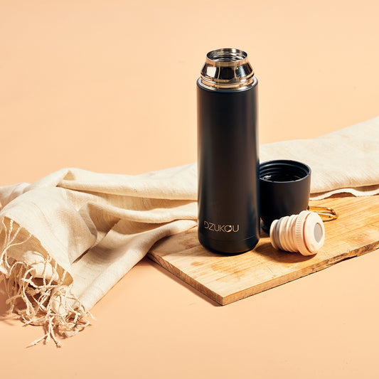 Umium – Thermos Inox Noir avec Gobelet